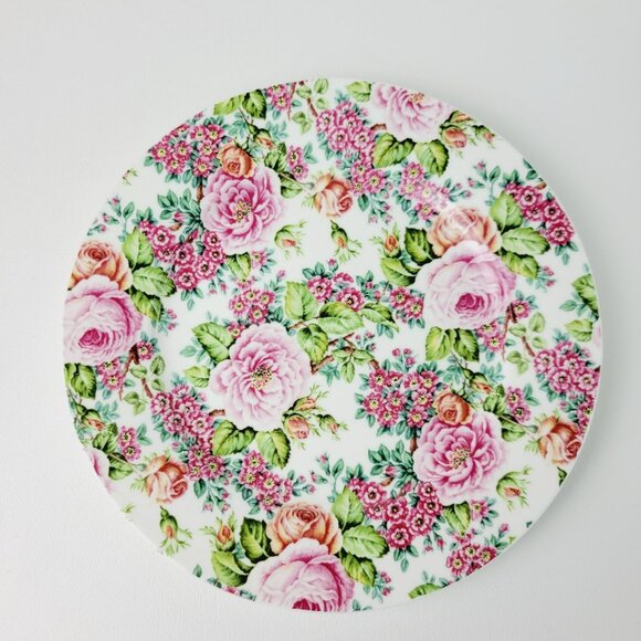 Shabby Chic Rose Chintz Teacup, Saucer & Plate The Fairmont Empress Rose Garden - Picture 3 of 13